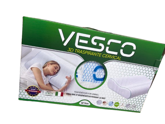 VESCO 3D Contour Memory Foam Pillow – 40 × 70 cm